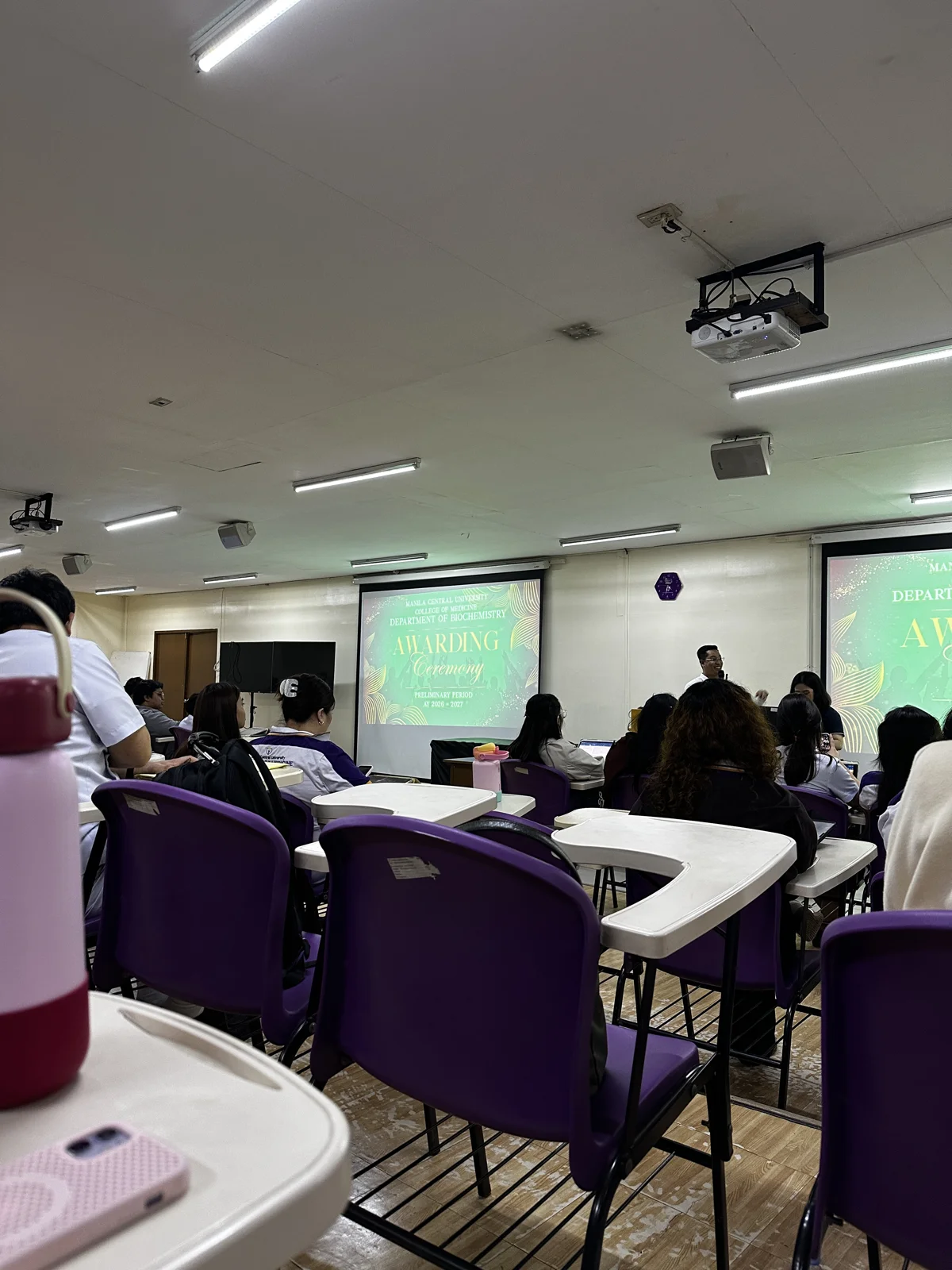 Taking part in the classroom session where awardees were recognized.