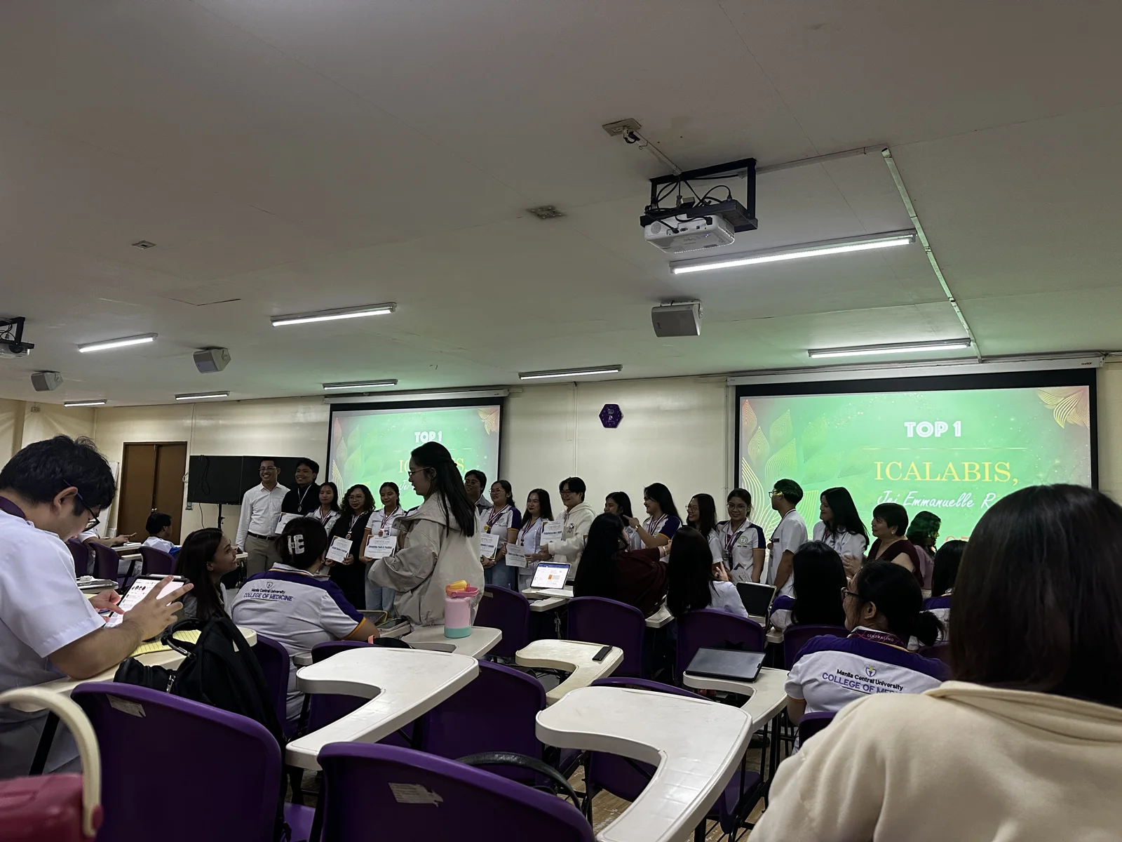 Taking part in the classroom session where awardees were recognized.