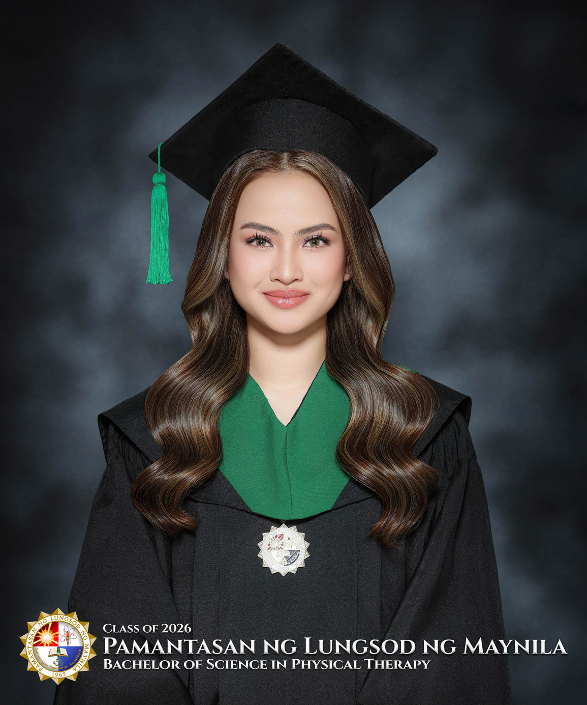 Aemie Cruz in her Physical Therapy graduation attire